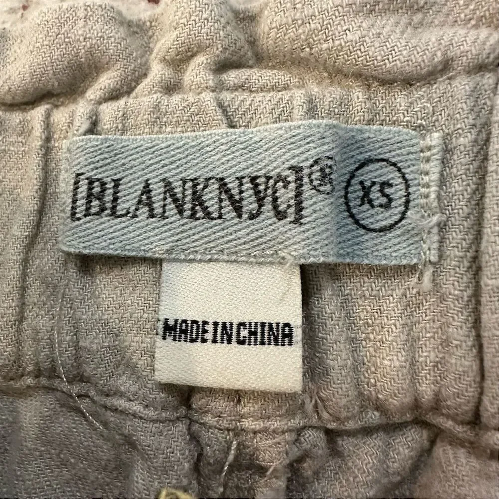 BLANKNYC Women's XS cream Linen Pants Casual‎ Elastic Waist - Picture 5 of 9